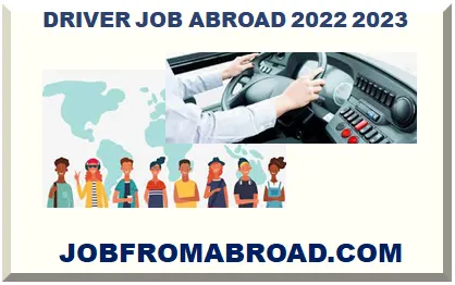 DRIVER JOB ABROAD 2026-2027
