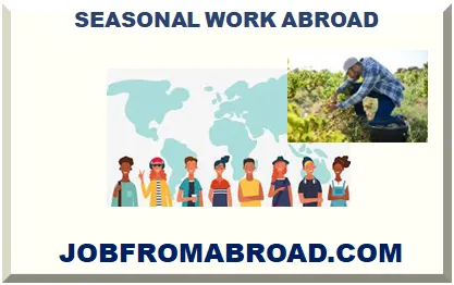 SEASONAL WORK ABROAD 2026-2027