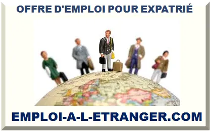 OFFRE D'EMPLOI POUR EXPATRIÉ 2026-2027